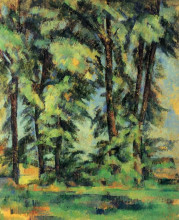 Картина "large trees at jas de bouffan" художника "сезанн поль"