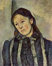 Копия картины "madame cezanne with unbound hair" художника "сезанн поль"