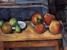 Репродукция картины "still life apples and pears" художника "сезанн поль"