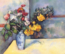Картина "still life flowers in a vase" художника "сезанн поль"