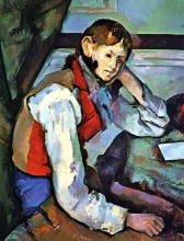 Копия картины "boy in a red vest" художника "сезанн поль"