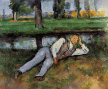 Копия картины "boy resting" художника "сезанн поль"