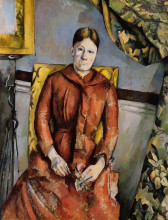 Копия картины "madame cezanne in a yellow chair" художника "сезанн поль"
