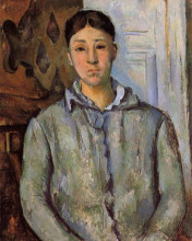 Копия картины "madame cezanne in blue" художника "сезанн поль"