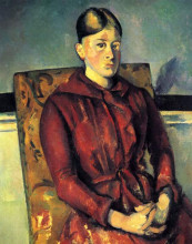 Репродукция картины "madame cezanne with a yellow armchair" художника "сезанн поль"
