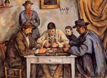 Репродукция картины "the card players" художника "сезанн поль"