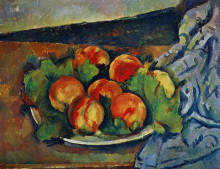 Копия картины "dish of peaches" художника "сезанн поль"