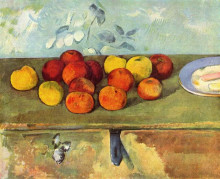 Копия картины "apples and biscuits" художника "сезанн поль"