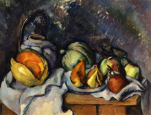 Репродукция картины "still life with fruit and a ginger pot" художника "сезанн поль"