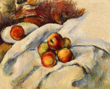 Картина "apples on a sheet" художника "сезанн поль"