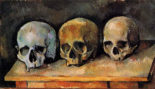 Копия картины "the three skulls" художника "сезанн поль"