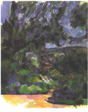 Репродукция картины "blue landscape" художника "сезанн поль"