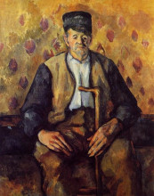 Копия картины "seated peasant" художника "сезанн поль"