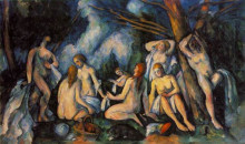 Копия картины "large bathers" художника "сезанн поль"