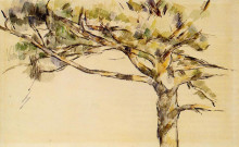 Репродукция картины "large pine" художника "сезанн поль"