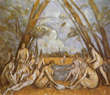 Копия картины "large bathers" художника "сезанн поль"