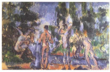 Копия картины "four bathers" художника "сезанн поль"