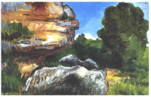 Копия картины "rocks" художника "сезанн поль"