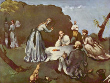 Копия картины "luncheon on the grass" художника "сезанн поль"