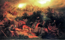 Копия картины "the battle of moh&#225;cs (1526)" художника "секей берталан"