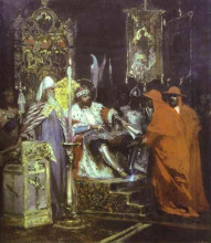 Картина "prince alexander nevsky receiving papal legates" художника "семирадский генрих"