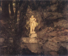 Репродукция картины "the pond fauna" художника "семирадский генрих"
