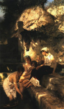 Копия картины "by a pool. a scene from roman life" художника "семирадский генрих"