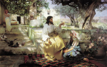 Картина "christ in the house of martha and mary" художника "семирадский генрих"
