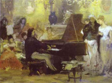 Репродукция картины "chopin performing in the guest-hall of anton radziville in berlin in 1829" художника "семирадский генрих"