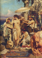 Репродукция картины "phryne at the poseidonia in eleusis (detail)" художника "семирадский генрих"