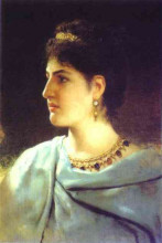Картина "portrait of a roman woman" художника "семирадский генрих"