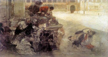 Репродукция картины "the sketch of christian dirce" художника "семирадский генрих"