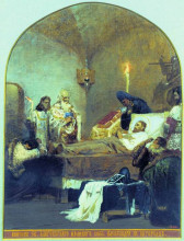 Репродукция картины "the death of alexander nevsky" художника "семирадский генрих"