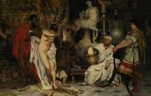 Репродукция картины "the girl or the vase" художника "семирадский генрих"