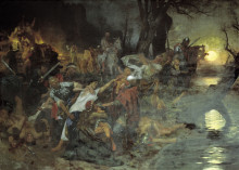 Картина "warriors in the battle of silistria" художника "семирадский генрих"