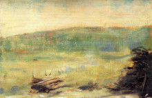 Копия картины "пейзаж сен-уена" художника "сёра жорж"