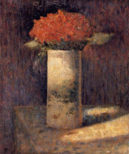 Репродукция картины "ваза с цветами" художника "сёра жорж"