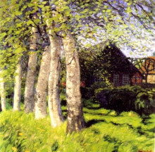 Репродукция картины "fr&#252;hling in worpswede" художника "ам энде ганс"