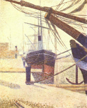 Репродукция картины "гавань в онфлёре" художника "сёра жорж"