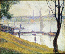 Копия картины "мост на курбевуа" художника "сёра жорж"