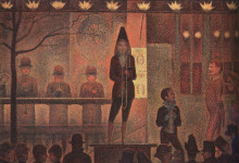 Репродукция картины "цирковой парад" художника "сёра жорж"