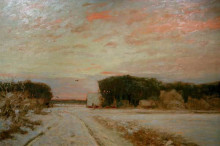 Копия картины "winter in worpswede" художника "ам энде ганс"