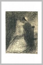 Копия картины "сидящая няня с ребенком" художника "сёра жорж"