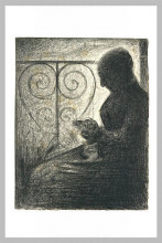Репродукция картины "на балконе" художника "сёра жорж"