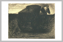 Копия картины "телега и лошадь" художника "сёра жорж"