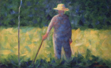 Копия картины "садовник" художника "сёра жорж"
