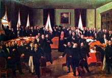 Репродукция картины "proclaiming the union" художника "аман теодор"