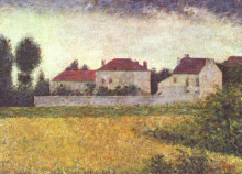 Репродукция картины "белые дома, вилль д&#39;авре" художника "сёра жорж"