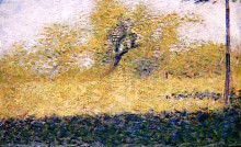 Репродукция картины "опушка леса, весна" художника "сёра жорж"