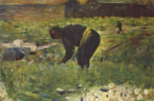 Картина "фермер за работой" художника "сёра жорж"